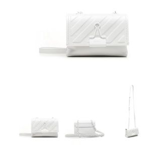Off-White Diag Embossed Mini Binder Clip Bag NWT